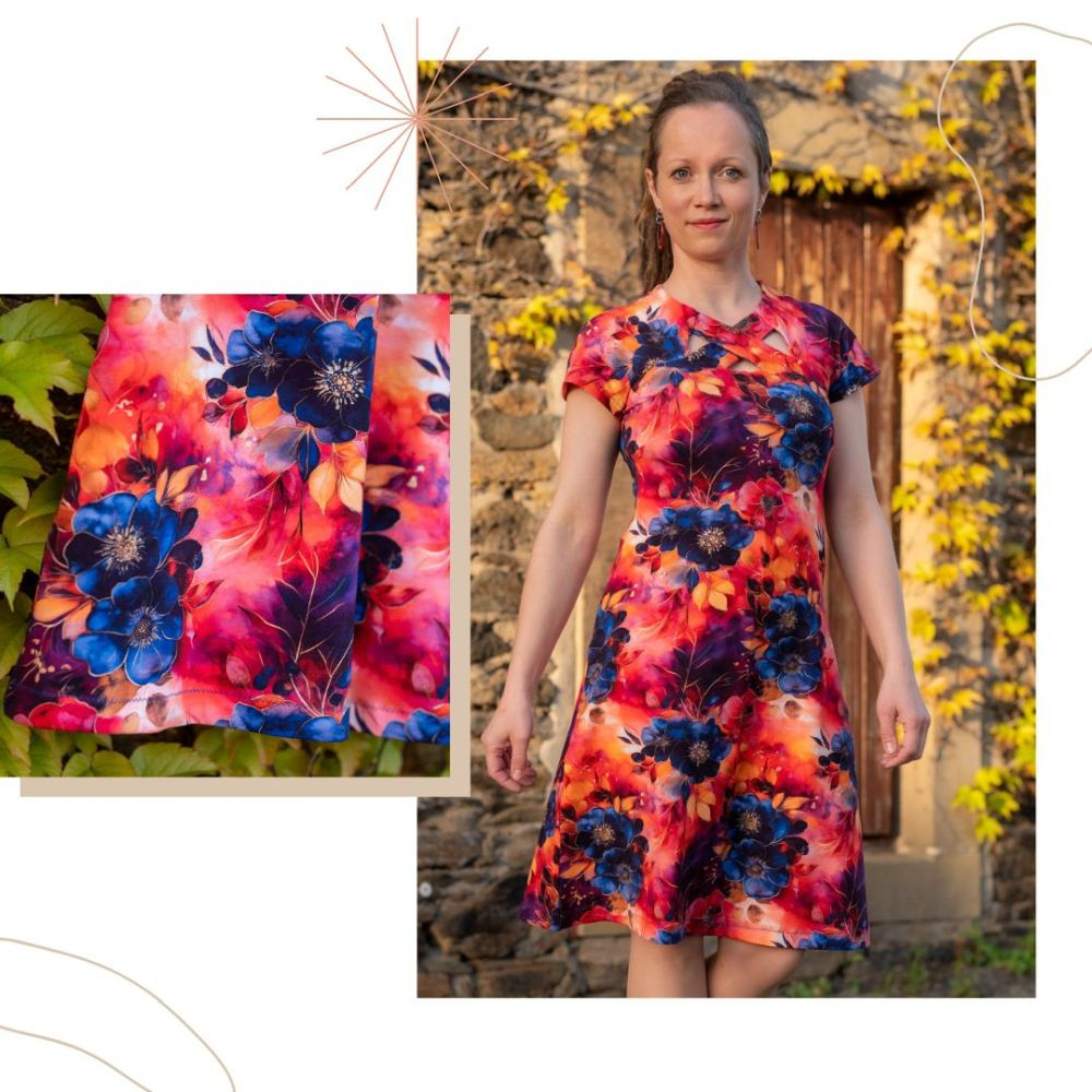 Reststück 230 cm, Bio Baumwolljersey: Eigenproduktion Farbentanz - von Graustufen-Stoffe